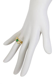 Emerald Crystal & CZ Stack Ring Set - GF