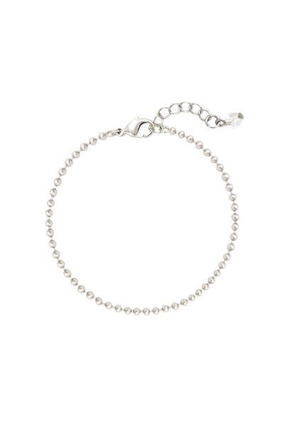 Silver Plated 2mm Bead Chain Bracelet - SP