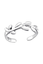 Sterling Silver Vine Adjustable Toe Ring - SS