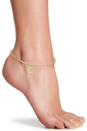 Moon Charm Beaded Anklet - GF