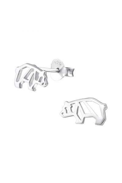 Sterling Silver Bear Ear Studs - SS