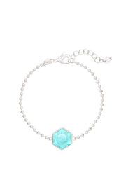 Amazonite Beaded Charm Bracelet - SF