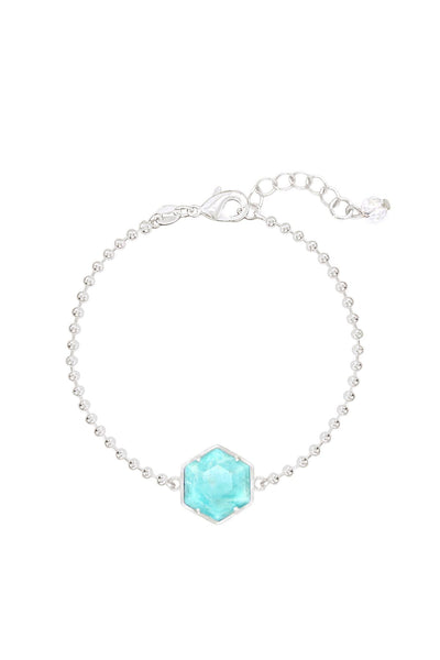 Amazonite Beaded Charm Bracelet - SF