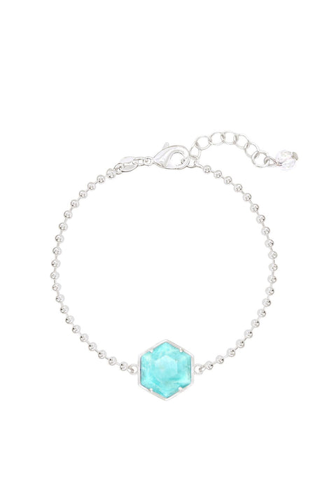 Amazonite Beaded Charm Bracelet - SF