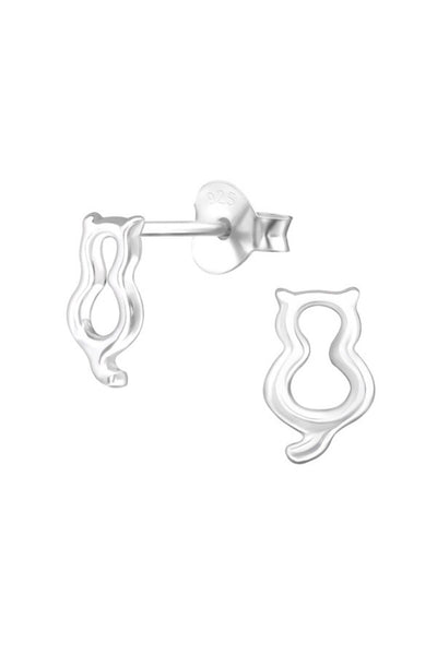 Sterling Silver Cat Ear Studs - SS