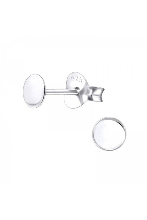 Sterling Silver Round Ear Studs - SS