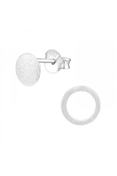 Sterling Silver Round Ear Studs - SS