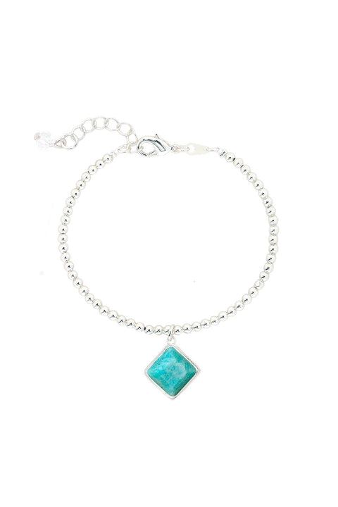 Amazonite & Beaded Charm Bracelet - SF