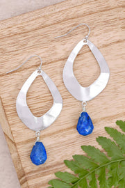 Lapis & Fan Drop Earrings - SF