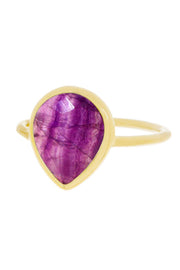 Amethyst Teardrop Ring - GF