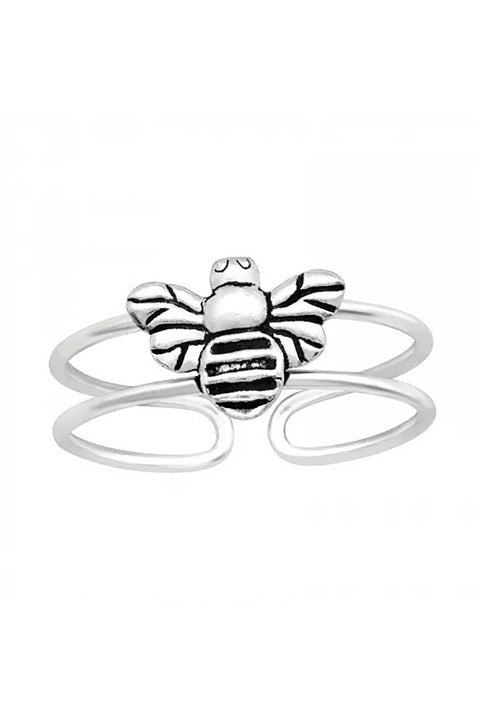 Sterling Silver Bee Adjustable Toe Ring - SS