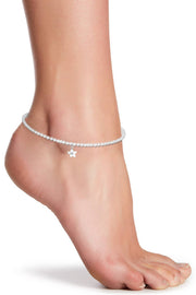 Flower Charm Beaded Anklet - SF