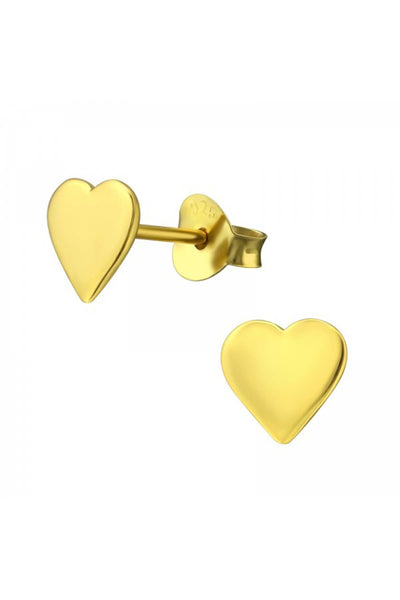 Sterling Silver Heart Ear Studs - VM