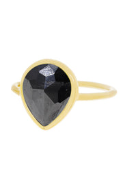 Hematite Teardrop Ring - GF