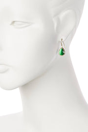 Emerald Crystal Teardrop Earrings - GF