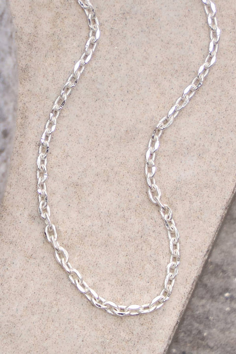 Silver Plated 1mm Cable Chain - SP