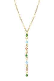 Mixed Austrian Crystal Y Necklace - GF