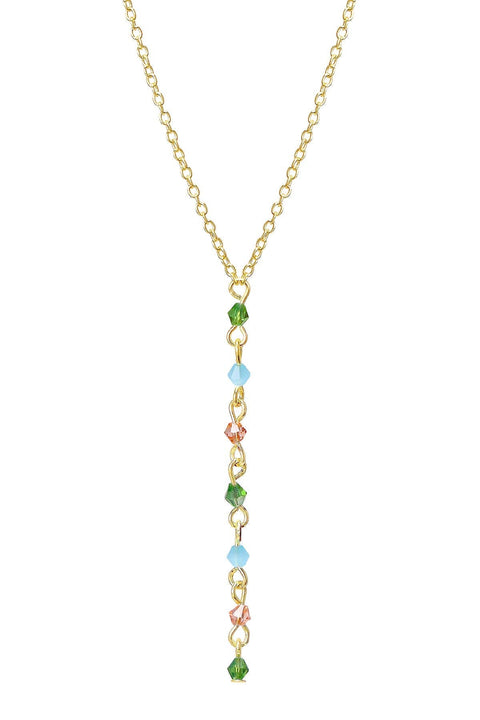 Mixed Austrian Crystal Y Necklace - GF