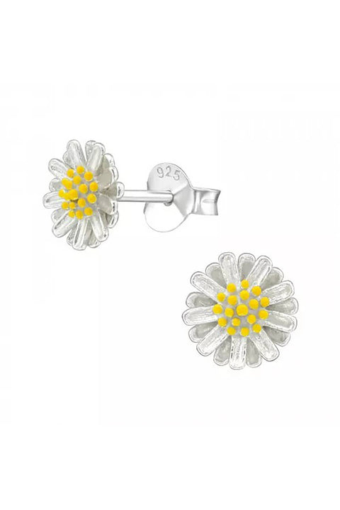 Sterling Silver Flower Ear Studs - VM