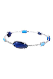 London Blue Crystal Bangle Bracelet - SF