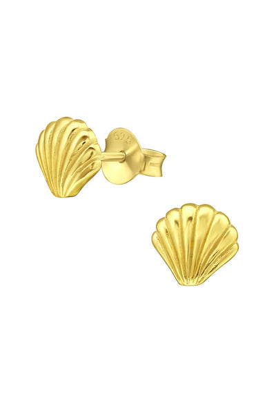 Sterling Silver Shell Ear Studs - VM