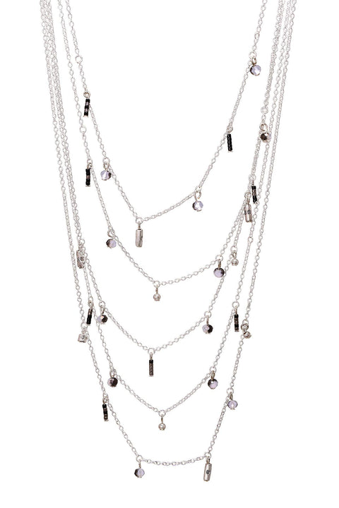 Austrian Crystal Multi Strand Layered Necklace - SF