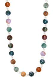 Mixed Jasper Mala Beaded Necklace - SF