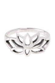 Silver Lotus Ring - SF