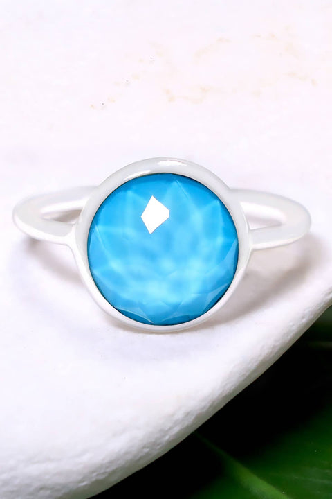 Turquoise Quartz Round Ring - SF