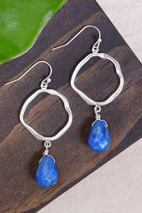 Lapis & Orbit Drop Earrings - SF