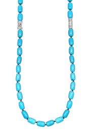 Turquoise & Silver Plated Lunas Necklace - SF