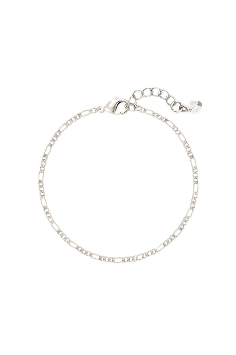 Silver Plated 2mm Figaro Chain Bracelet - SP