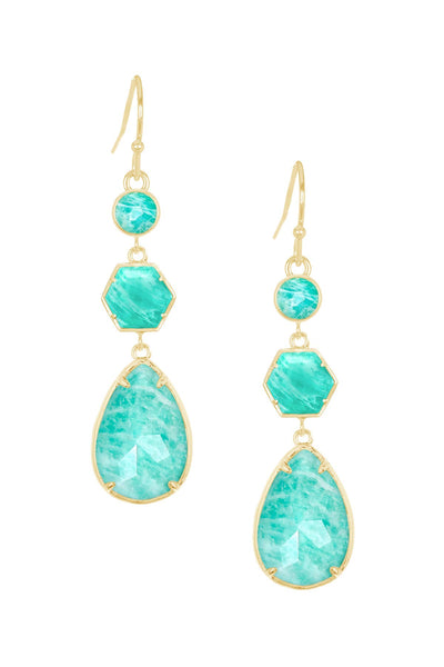 Amazonite Statement Earrings - GF