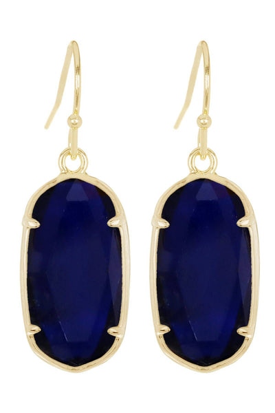 London Blue Crystal Drop Earrings - GF