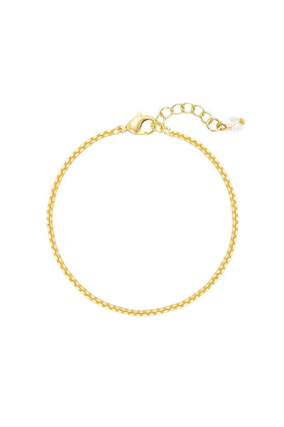 14k Gold Plated 2mm Stacatto Chain Bracelet - GP