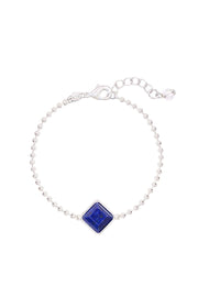 Lapis Beaded Charm Bracelet - SF