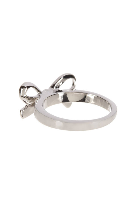 Silver Tone Bow Ring - SF