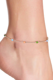 Mixed Austrian Crystal Anklet - SF