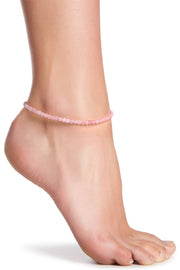 Rose Quartz Beaded Anklet - SF