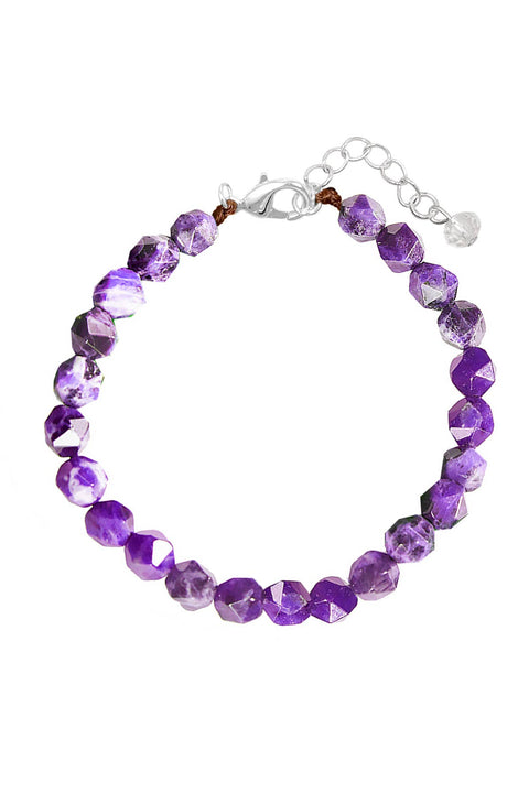 Amethyst Beaded Bracelet - SF