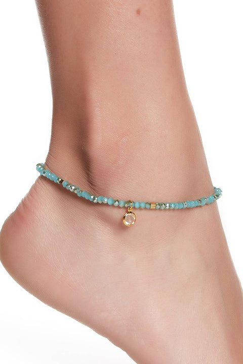 Austrian Crystal Beaded Anklet - GF