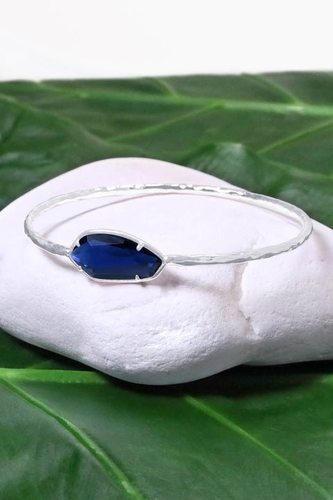 London Blue Crystal Bangle Bracelet - SF