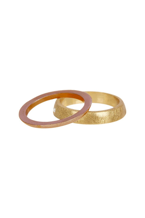 Two Tone Stack Ring Set - GF