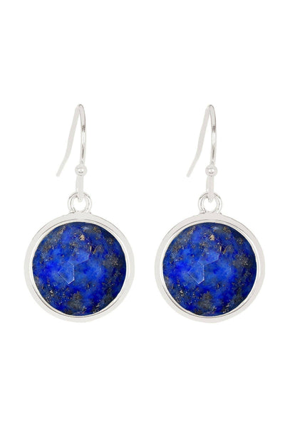 Lapis Round Earrings - SF