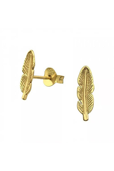 Sterling Silver Feather Ear Studs - VM