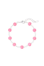 Pink Murano Glass Mala Beads Bracelet - SF