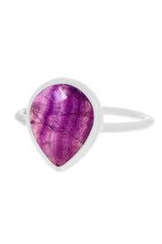 Amethyst Teardrop Ring - SF