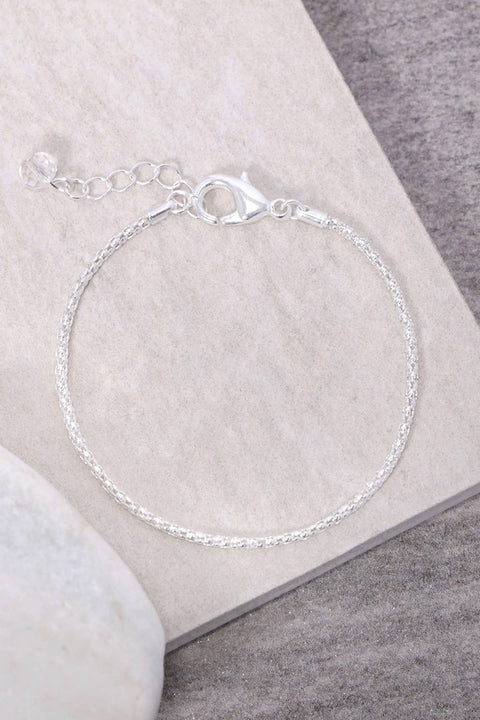 Silver Plated 2mm Popcorn Chain Bracelet - SP