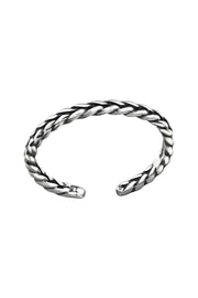 Sterling Silver Braided Adjustable Toe Ring - SS