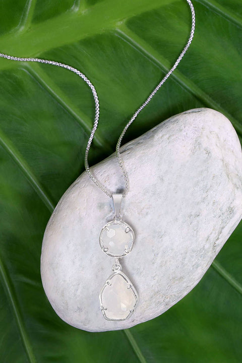 Moonstone Crystal Pendant Necklace - SF